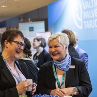 Valtion palveluntarjoajat edustivat yhteisellä messuosastolla Valtio Expossa 2019 Valtion palveluntarjoajien messuosasto Valtio Expossa 2019