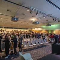 Taukojumppaa Valtio Expossa 2019 Yleisöä taukojumppaa
